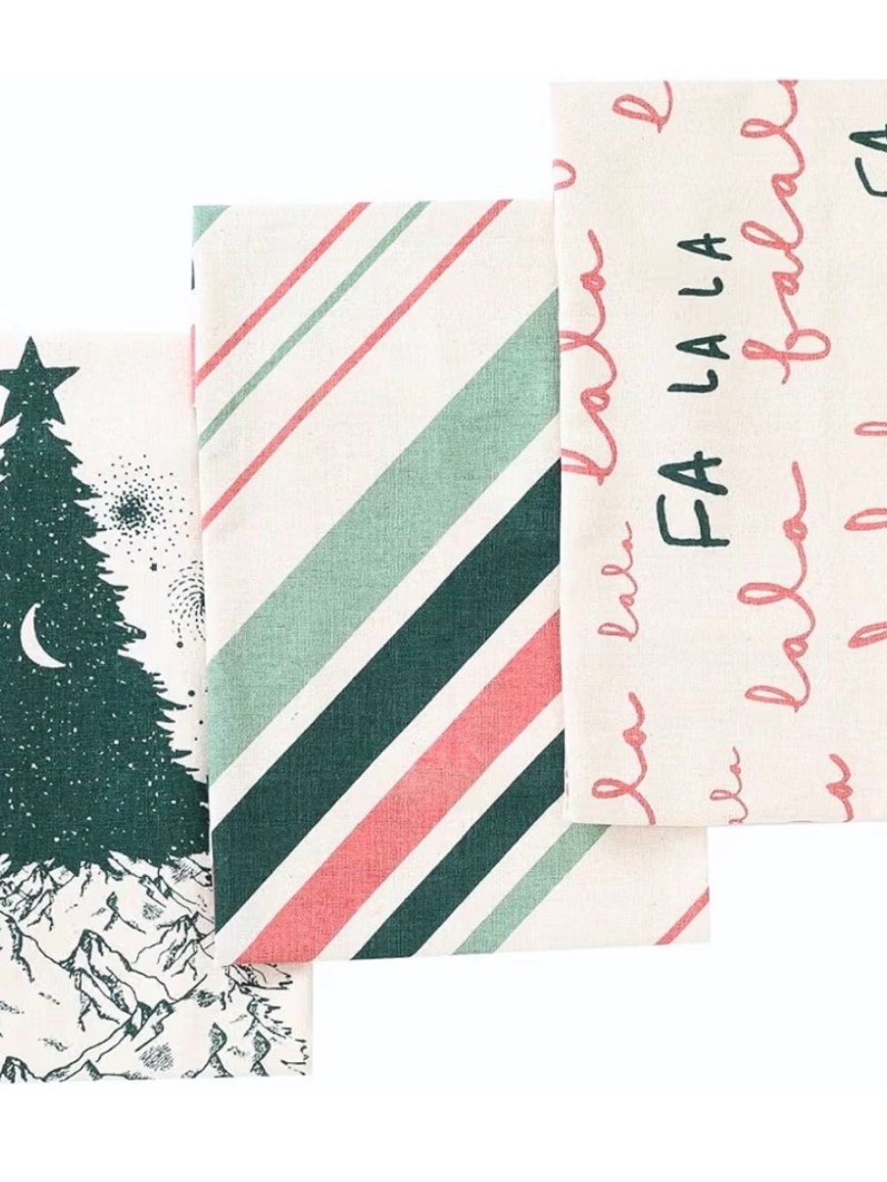 Holiday Tea Towels Set of 3 Christmas Decor New